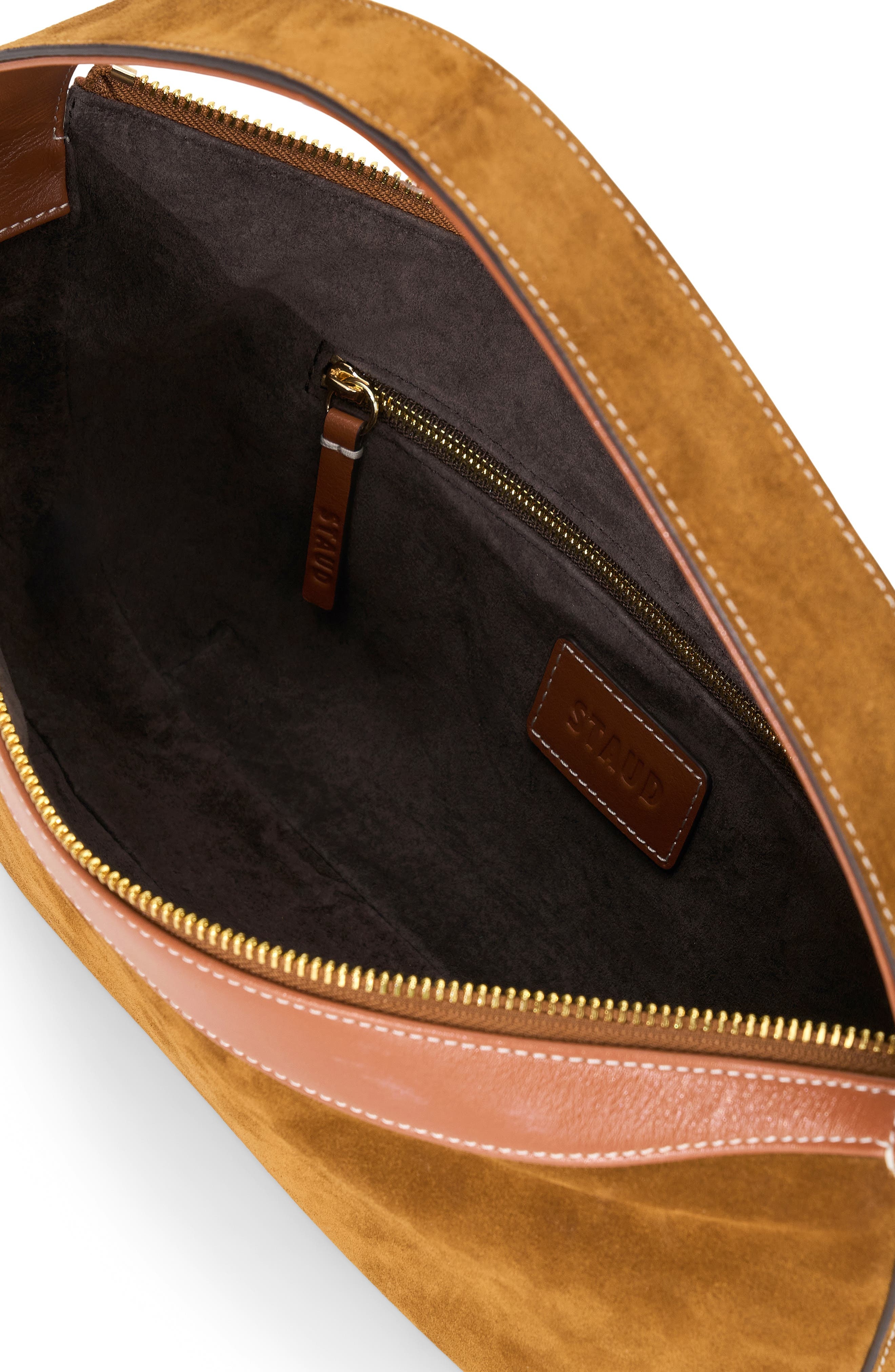 STAUD Demy Convertible Leather Shoulder Bag in Tan at Nordstrom - 6