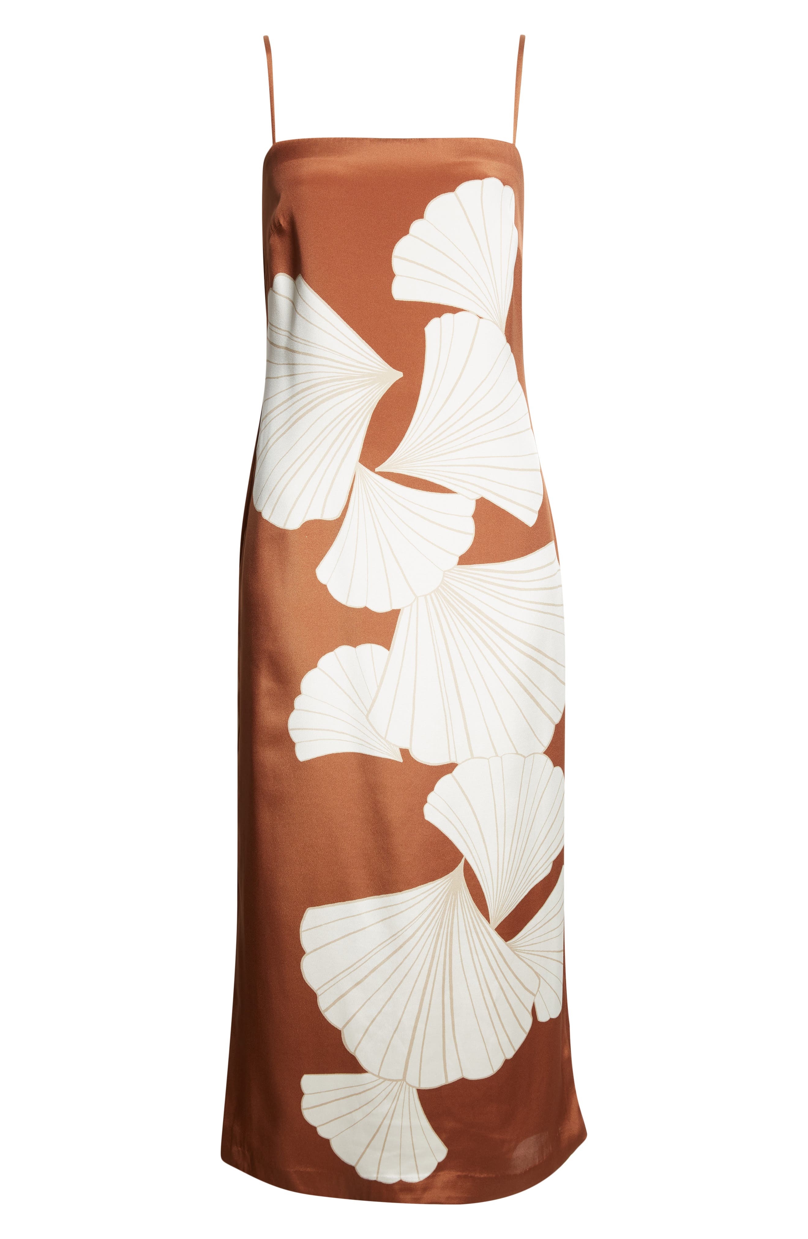 Veronica Beard Petra Print Silk Blend Satin Slipdress in Whisky Multi at Nordstrom - 5