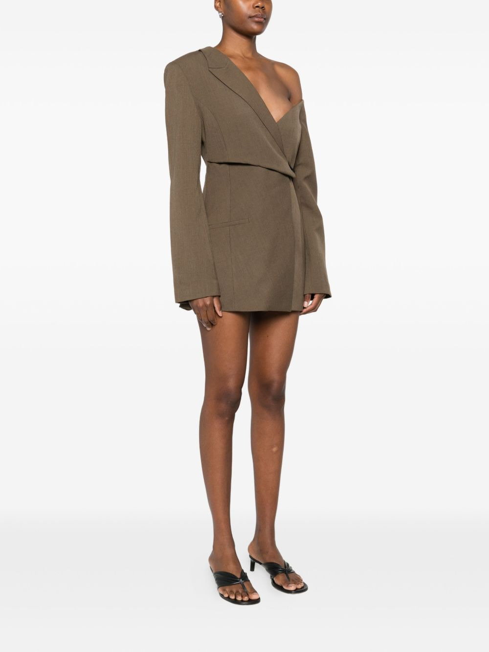 Sartoria asymmetric tailored mini dress - 3
