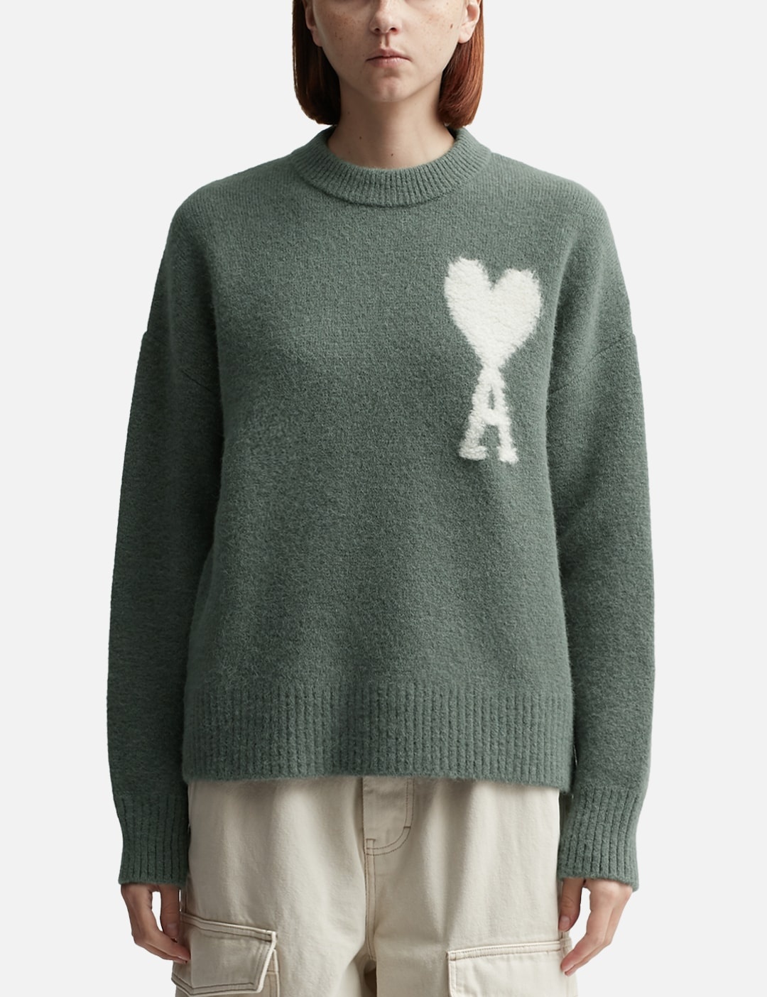OFF-WHITE AMI DE COEUR CREW NECK SWEATER - 1
