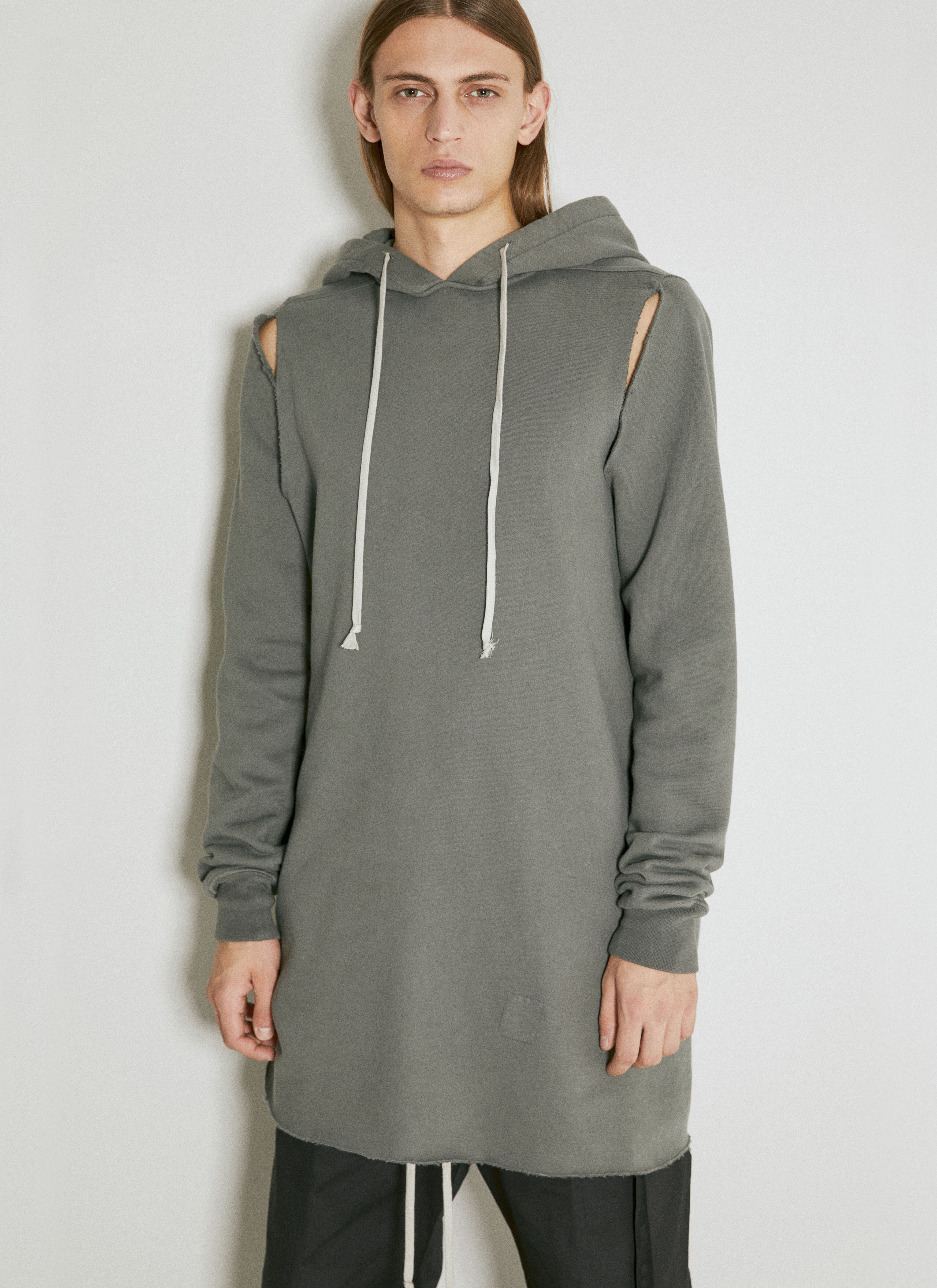 Distressed Hooded Sweatshirt - 4