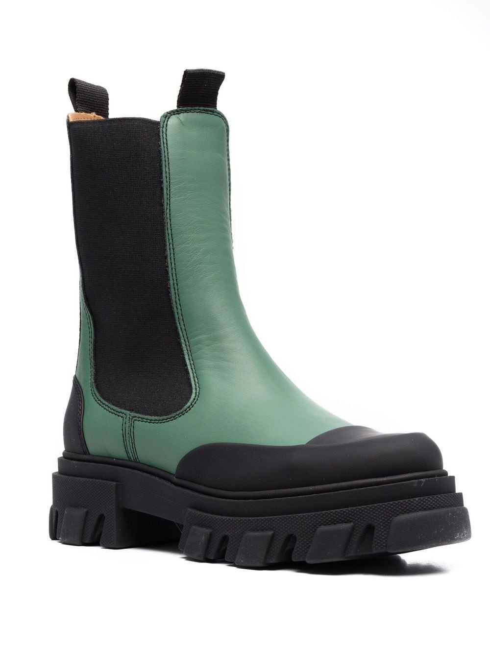 colour-block leather ankle boots - 2