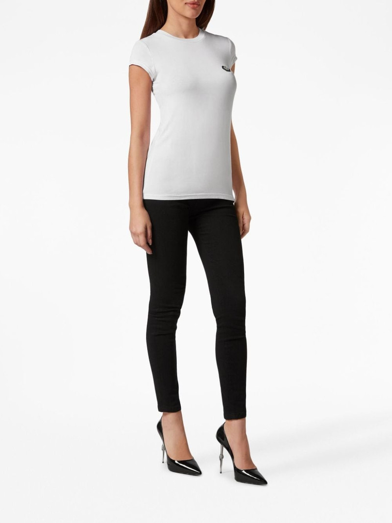 PHILIPP PLEIN logo-patch cotton T-shirt outlook
