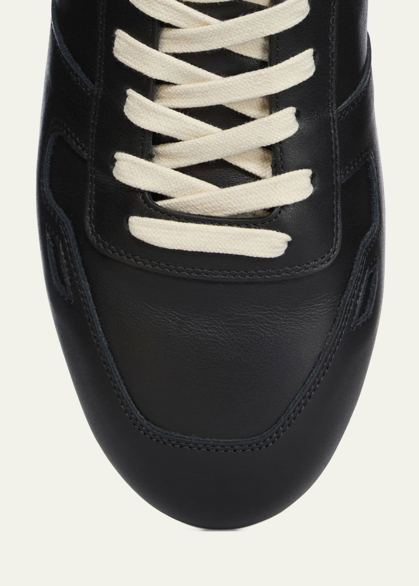 Men's Minimal Sneak Calf Leather Low-Top Sneakers - 3