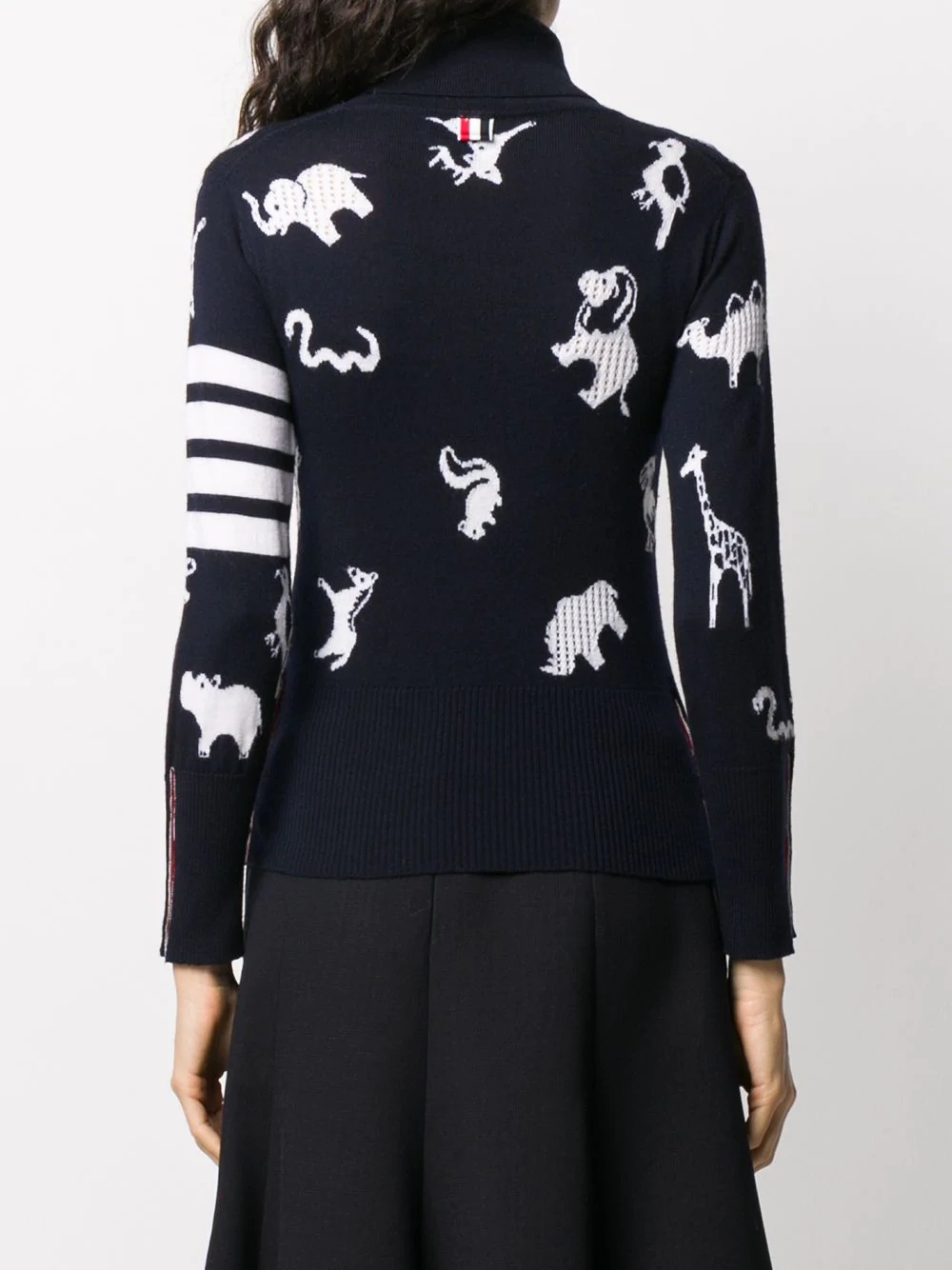 multi-animal turtle-neck jumper - 4