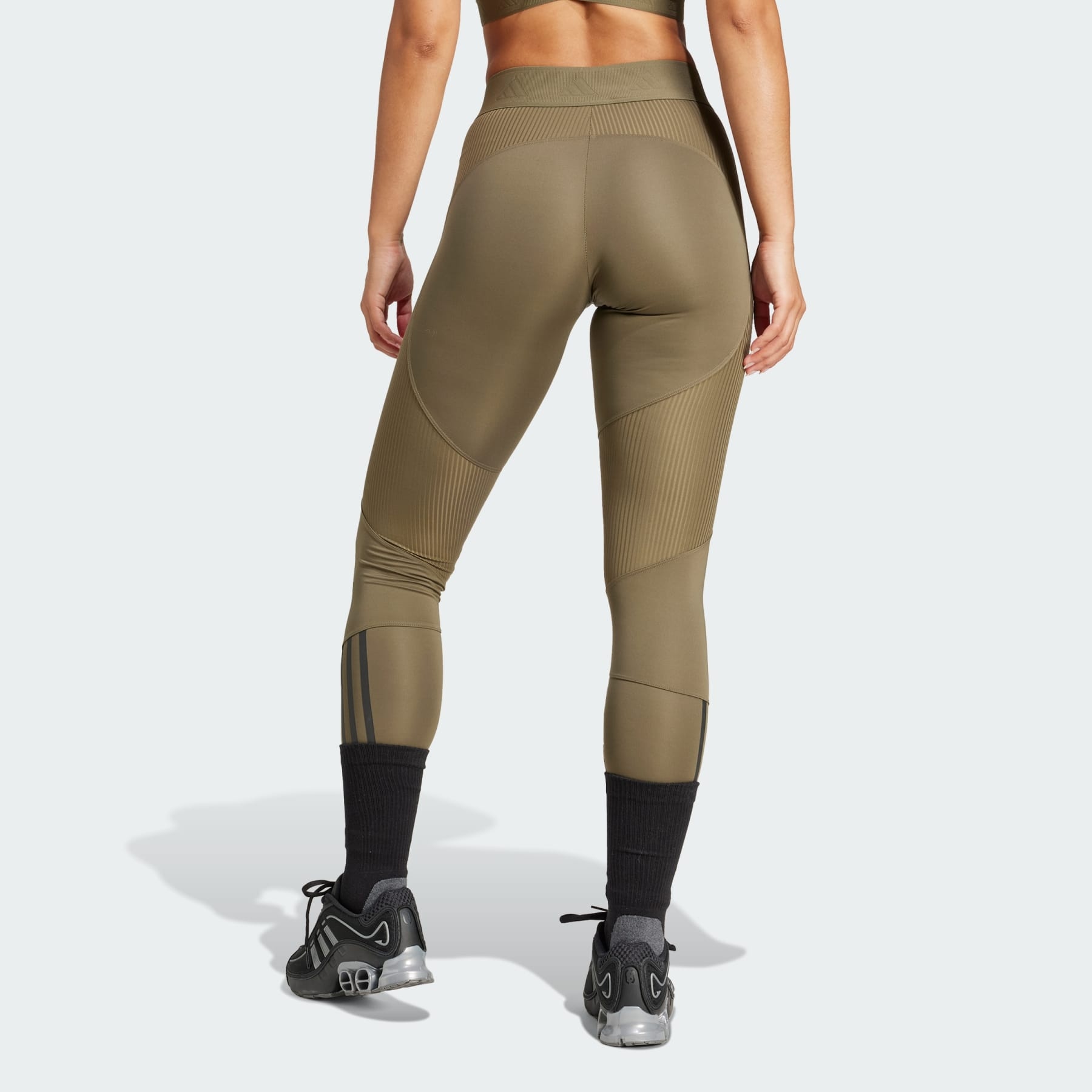 adidas Hyperglam Full-Length Ribbed Leggings adidas REVERSIBLE