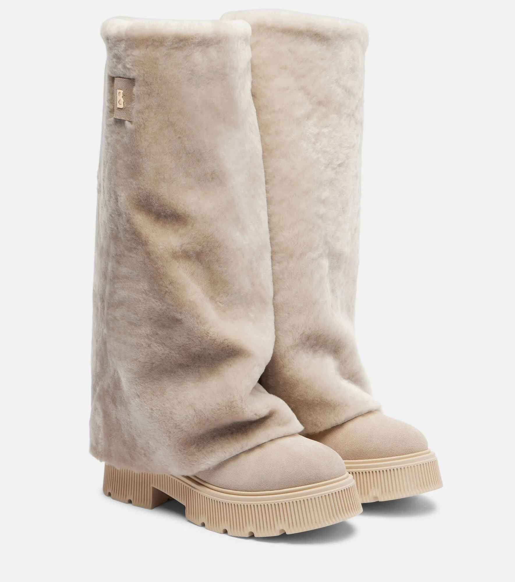 Turin shearling and suede boots - 1