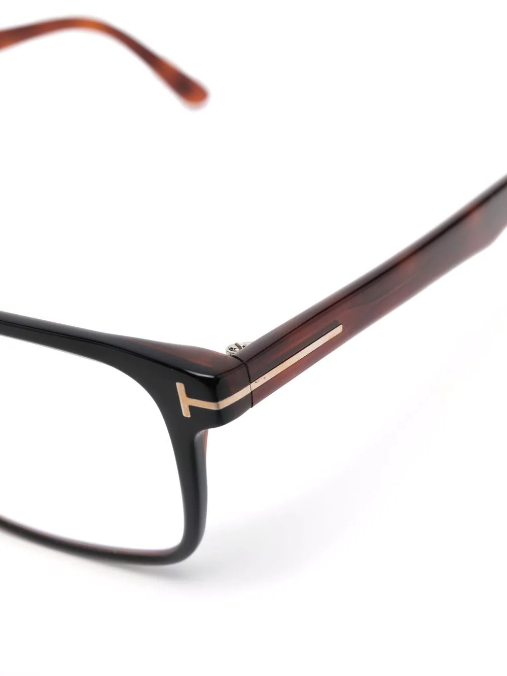 tortoiseshell-effect square-frame glasses - 3