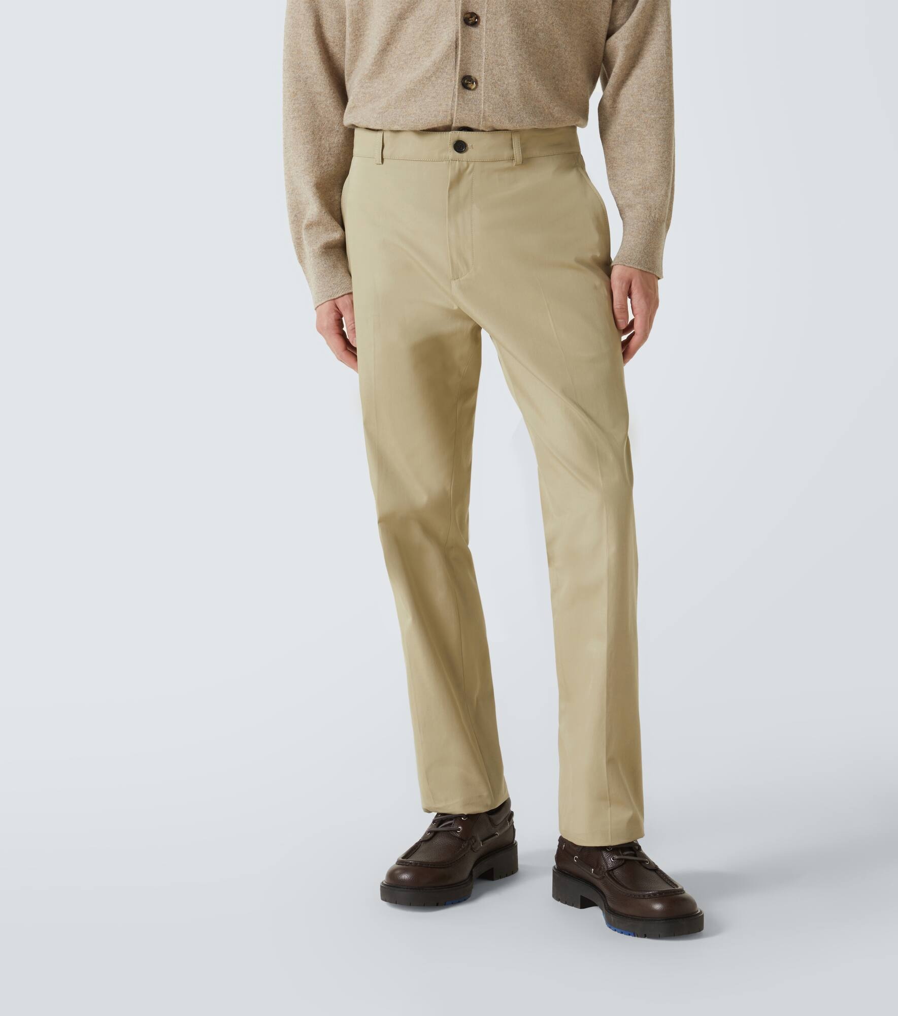Cotton gabardine slim pants - 3