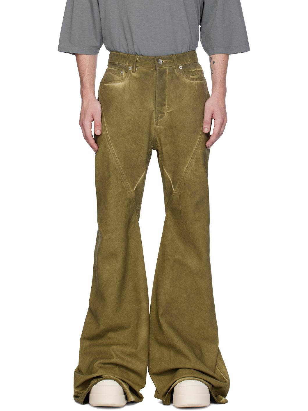 Khaki Porterville Bias Bootcut Jeans - 1