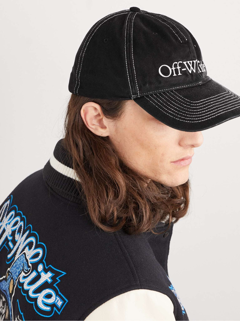Off-White Logo-Embroidered Cotton-Gabardine Baseball Cap outlook