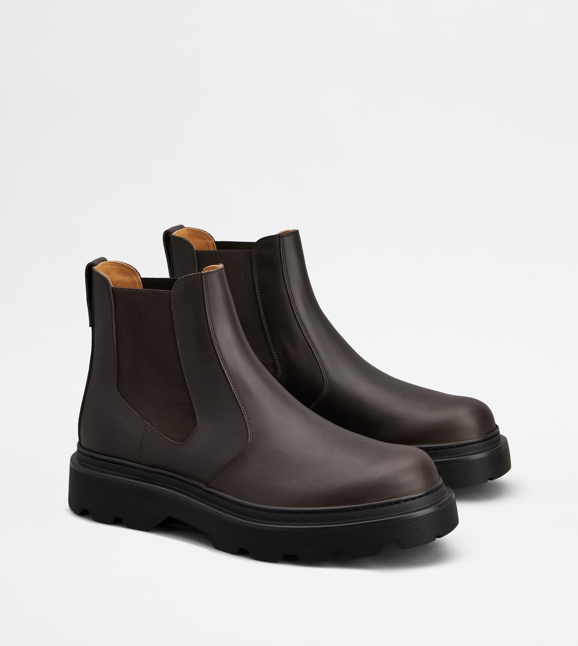 ANKLE BOOTS IN LEATHER - BROWN - 2