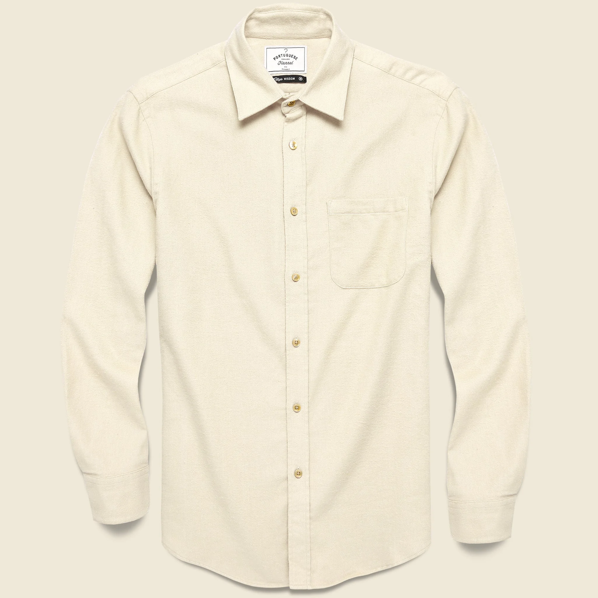 Flannel Teca Shirt - Ecru - 1