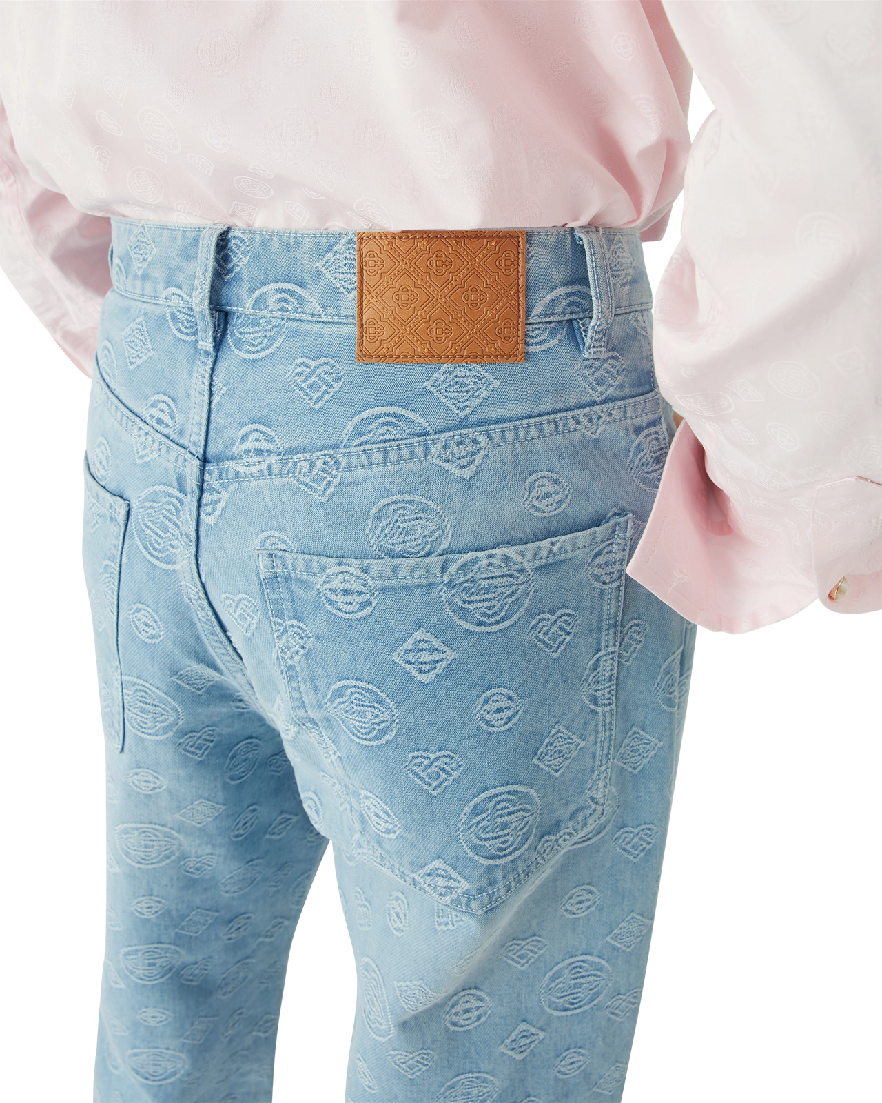Denim Monogram Relaxed Fit Jeans | Casablanca Paris - 5