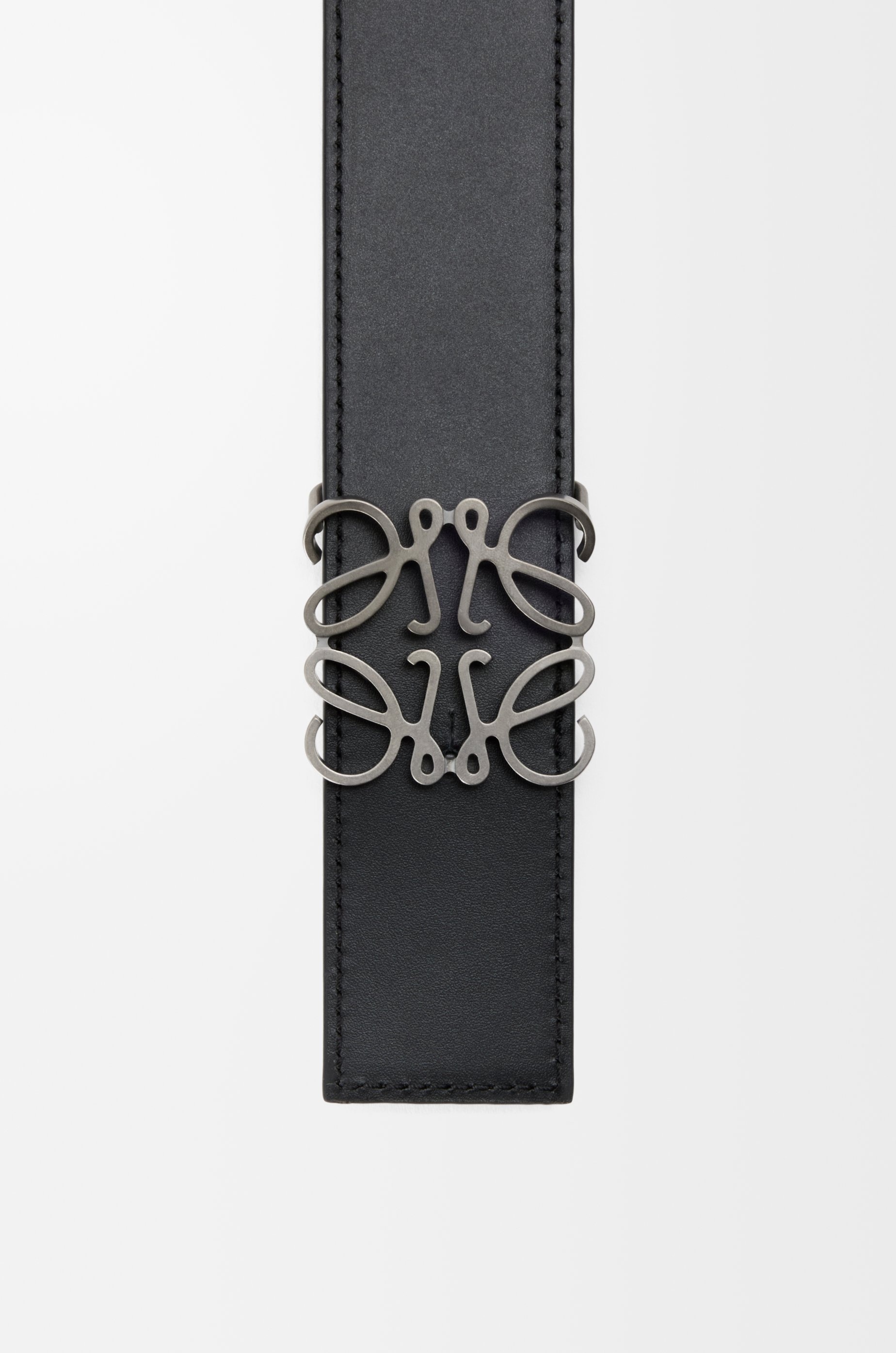 Reversible Anagram belt in soft grained calfskin and smooth calfskin - 4