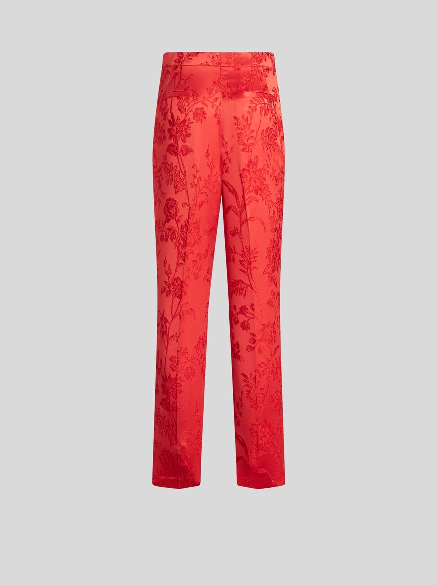JACQUARD BROCADE CIGARETTE TROUSERS - 6