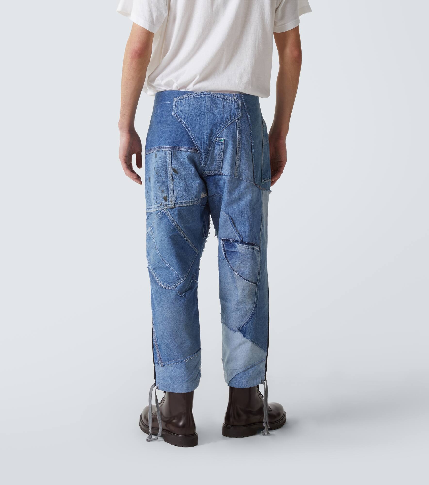 Patchwork straight jeans - 4
