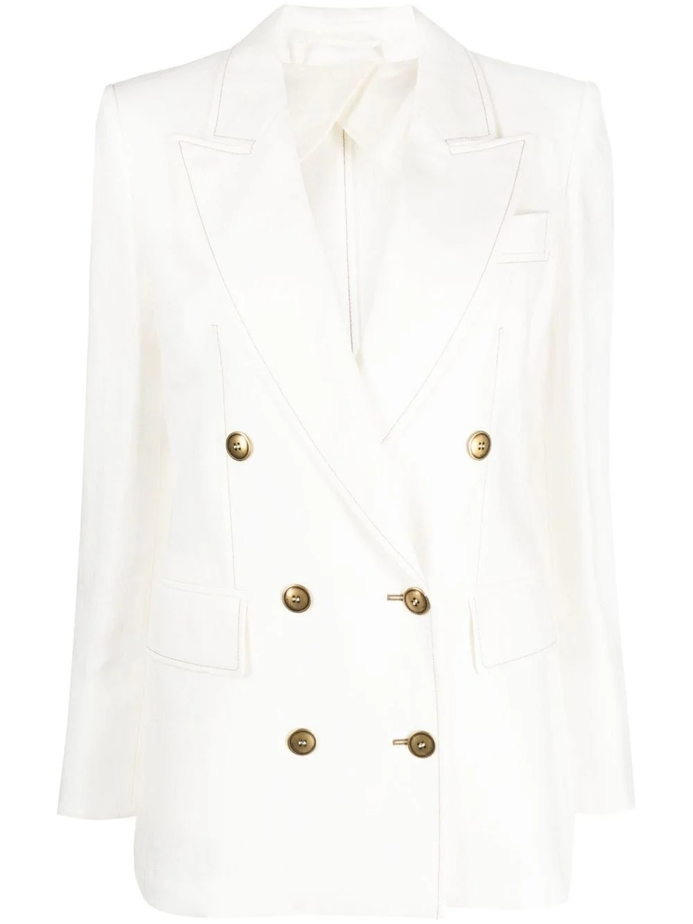 double-breasted button blazer - 1