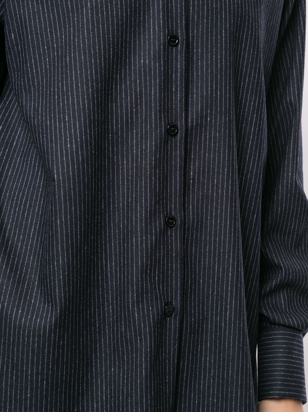 wool pinstripe shirt - 5