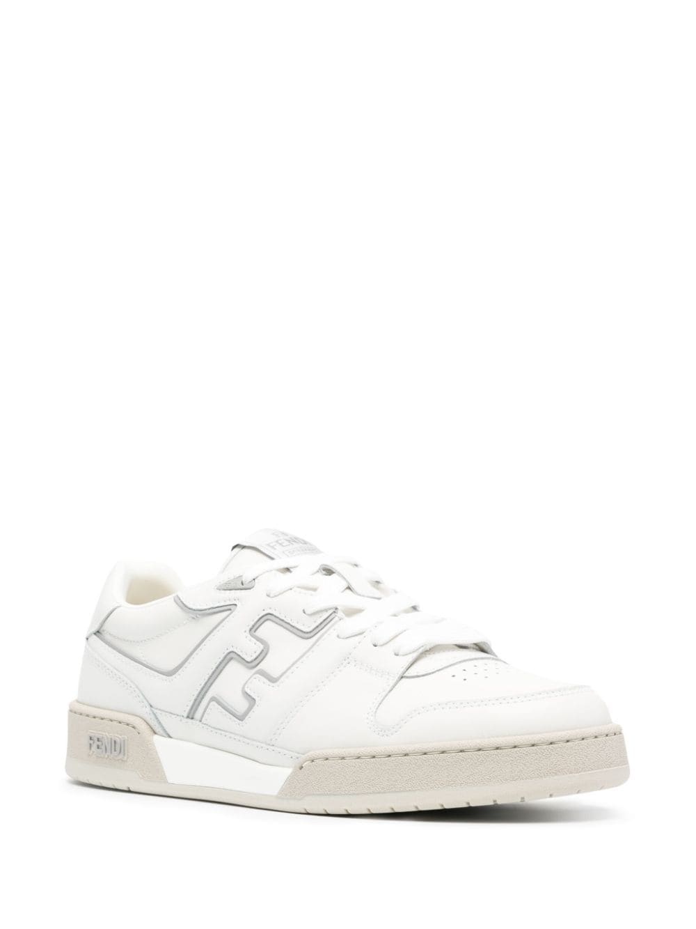 Match FF-appliquÃ© leather snekaers - 2