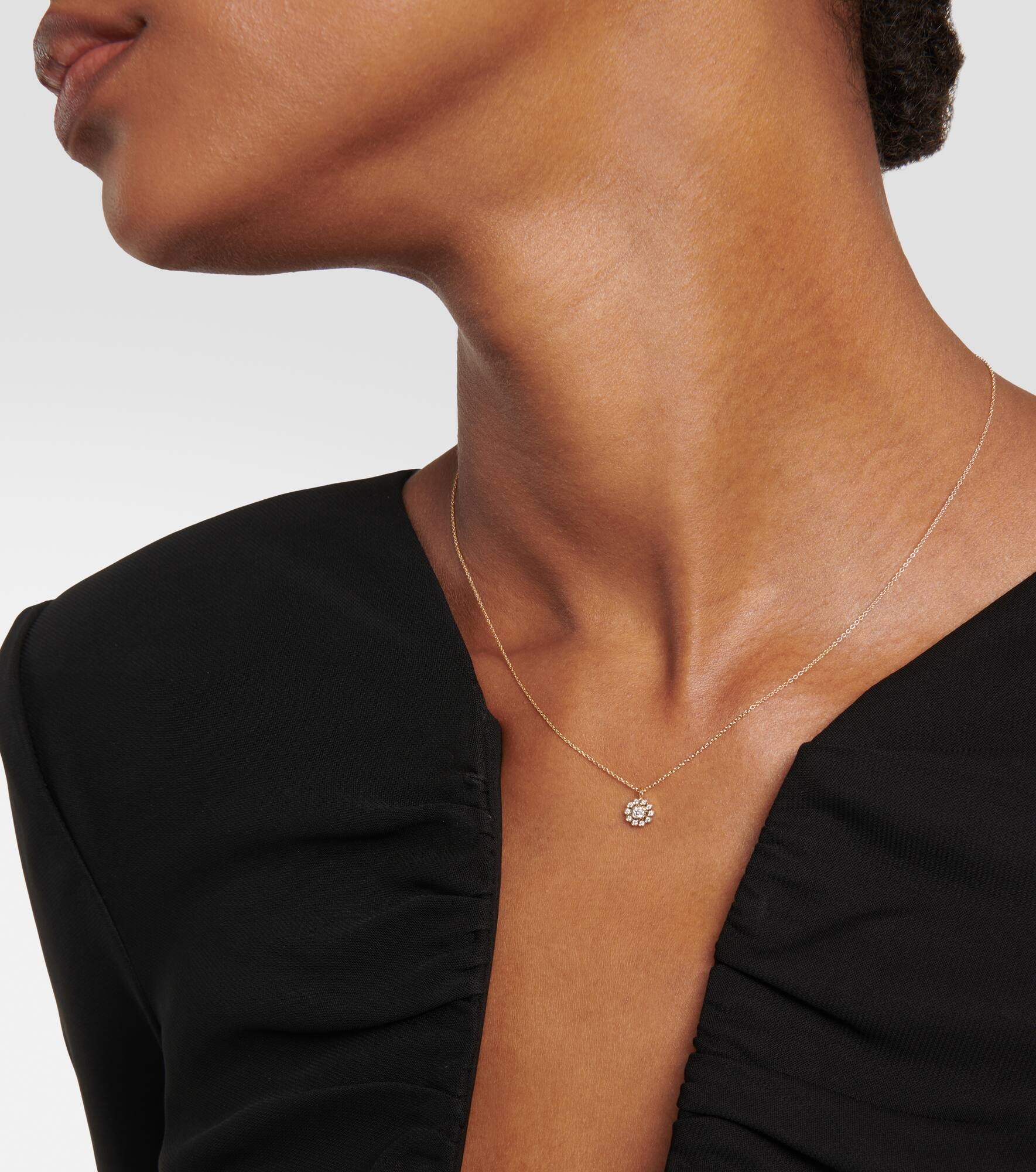 Soleil Simple 18kt gold necklace with diamonds - 5