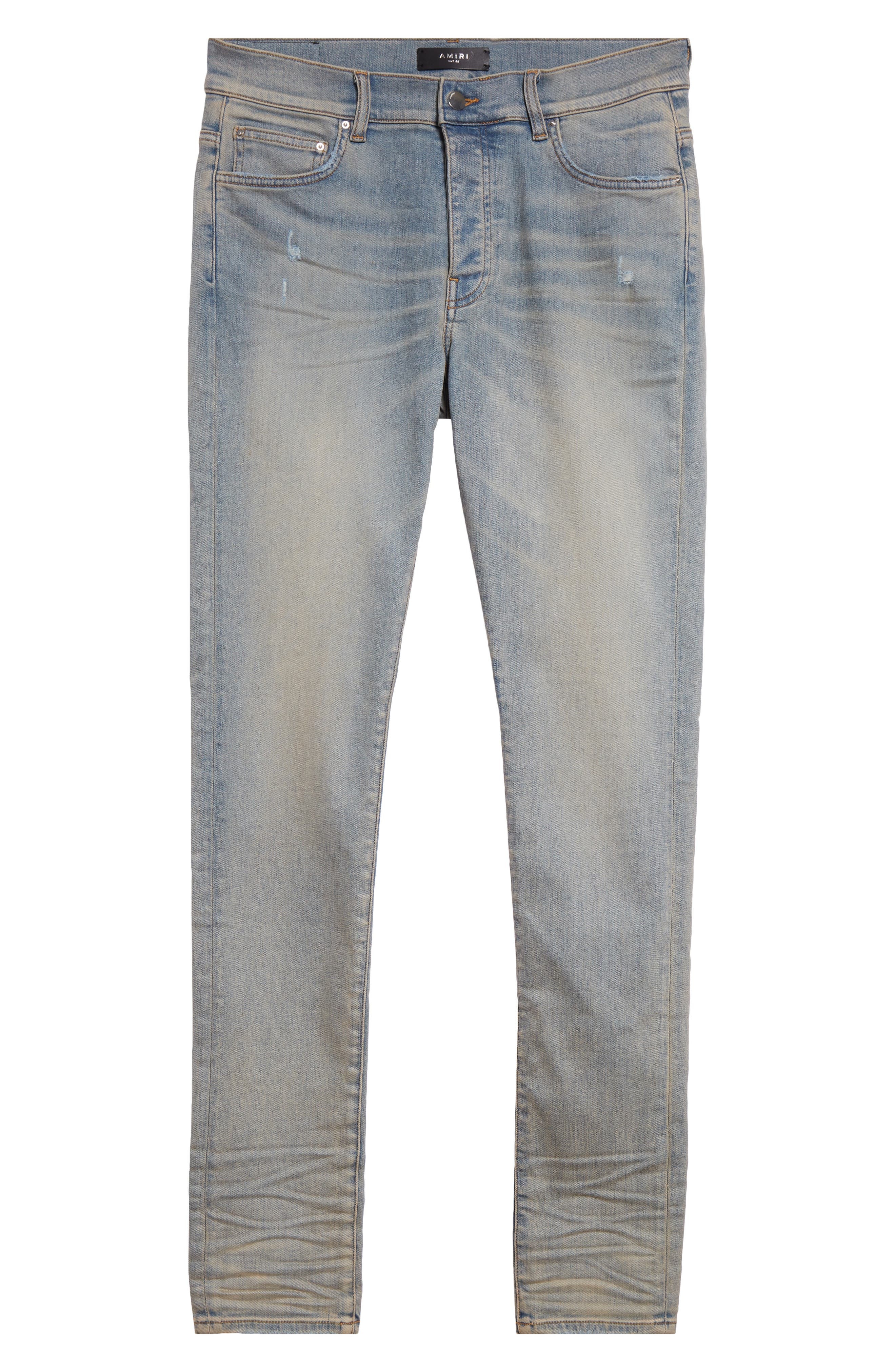 AMIRI Stack Slim Fit Jeans in Antique Indigo at Nordstrom - 6