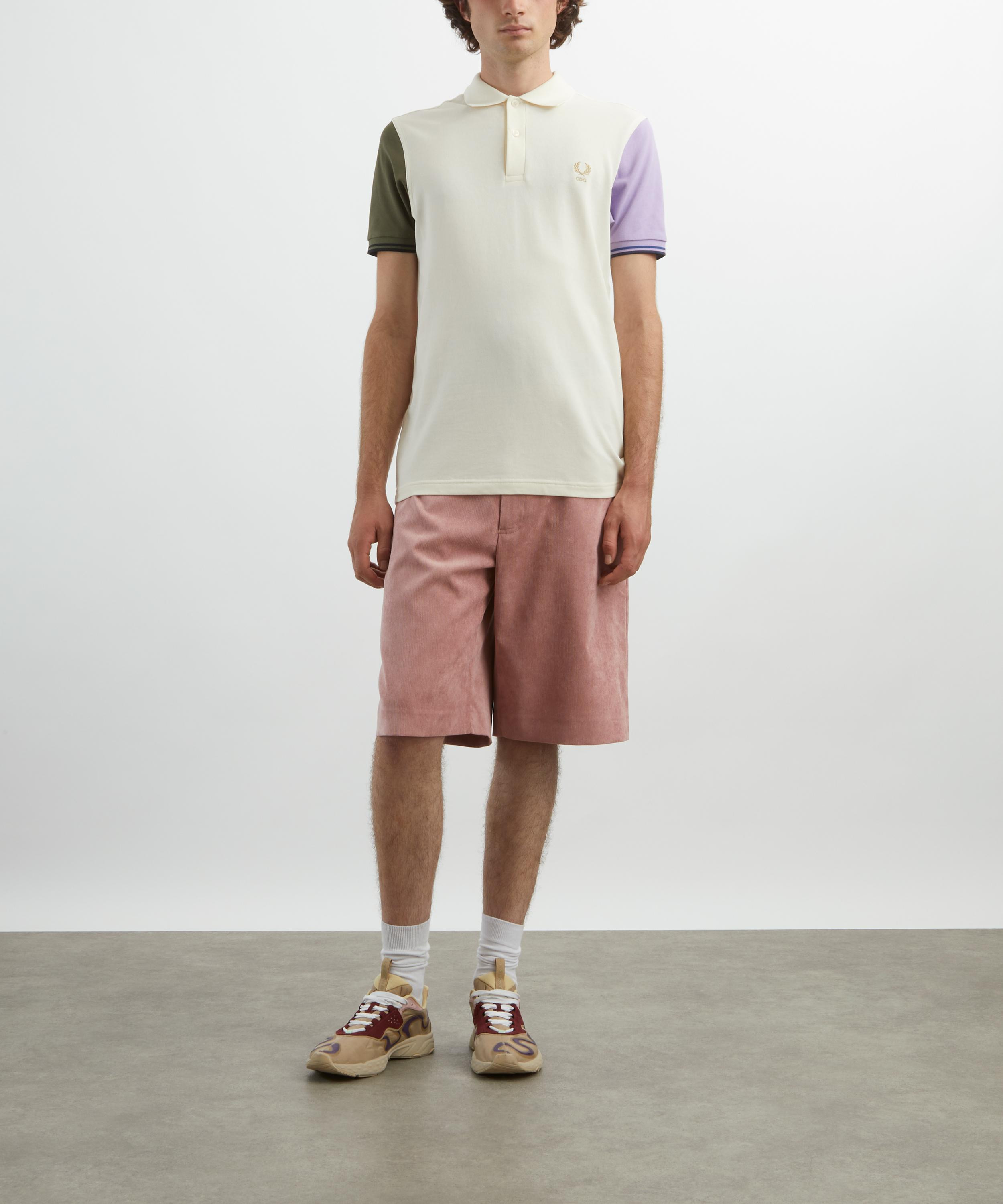 x Fred Perry Colour Block Ecru Polo Shirt - 2