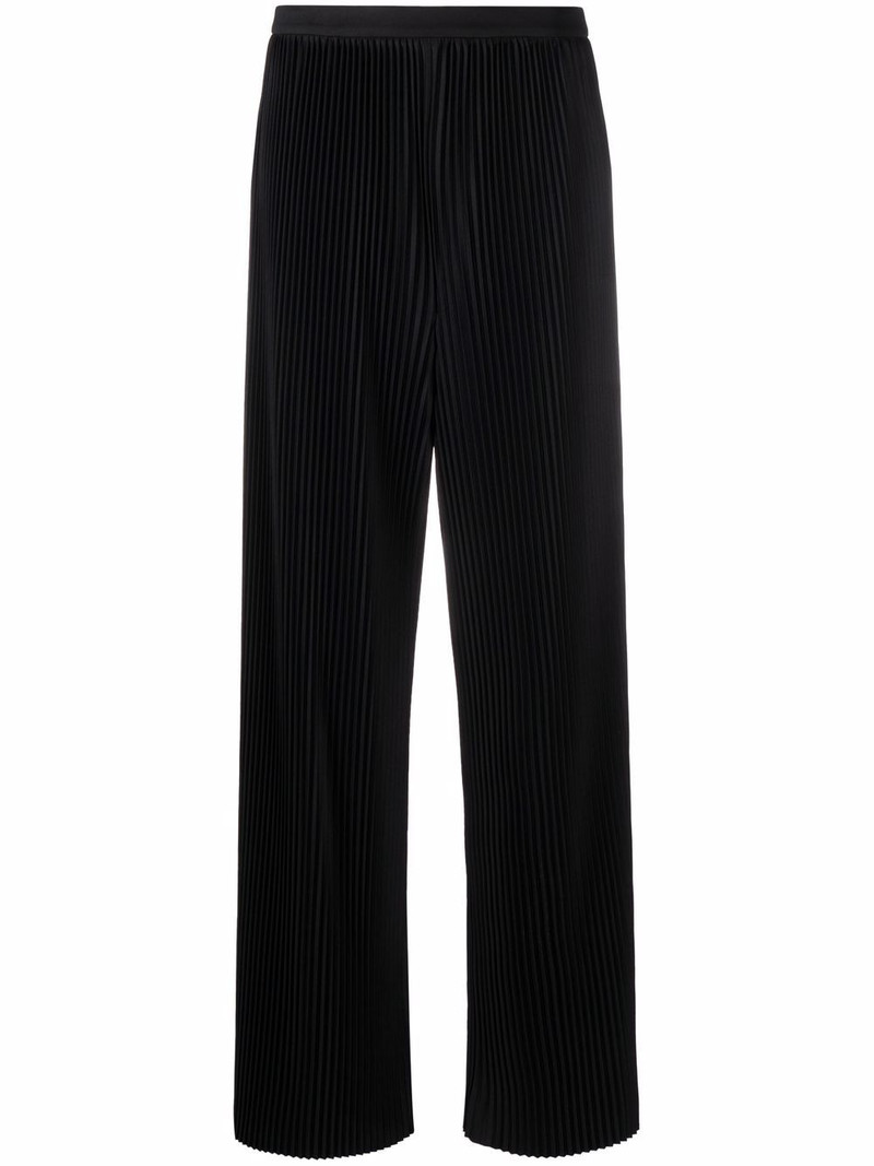 straight-leg plissé trousers 1