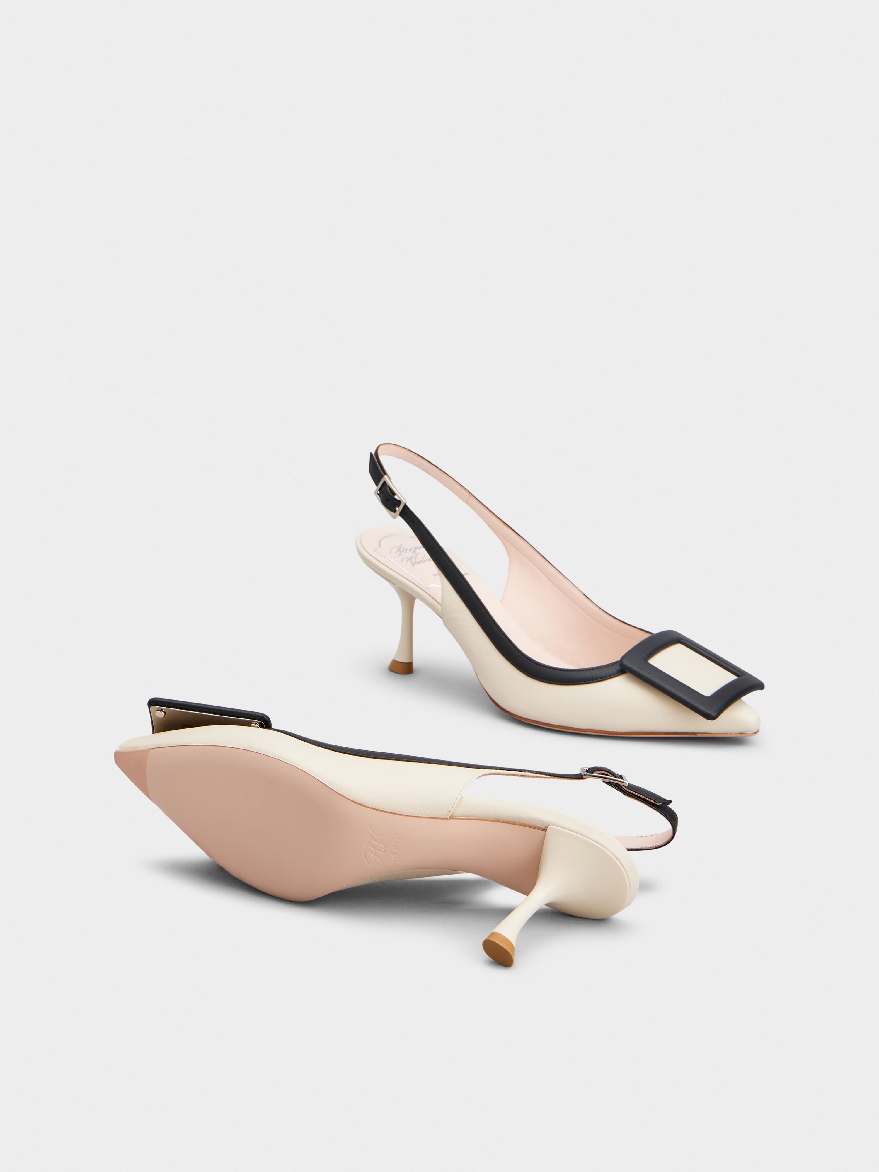 Viv' In The City Bicolor Slingback Pumps in Nappa Leather - 6
