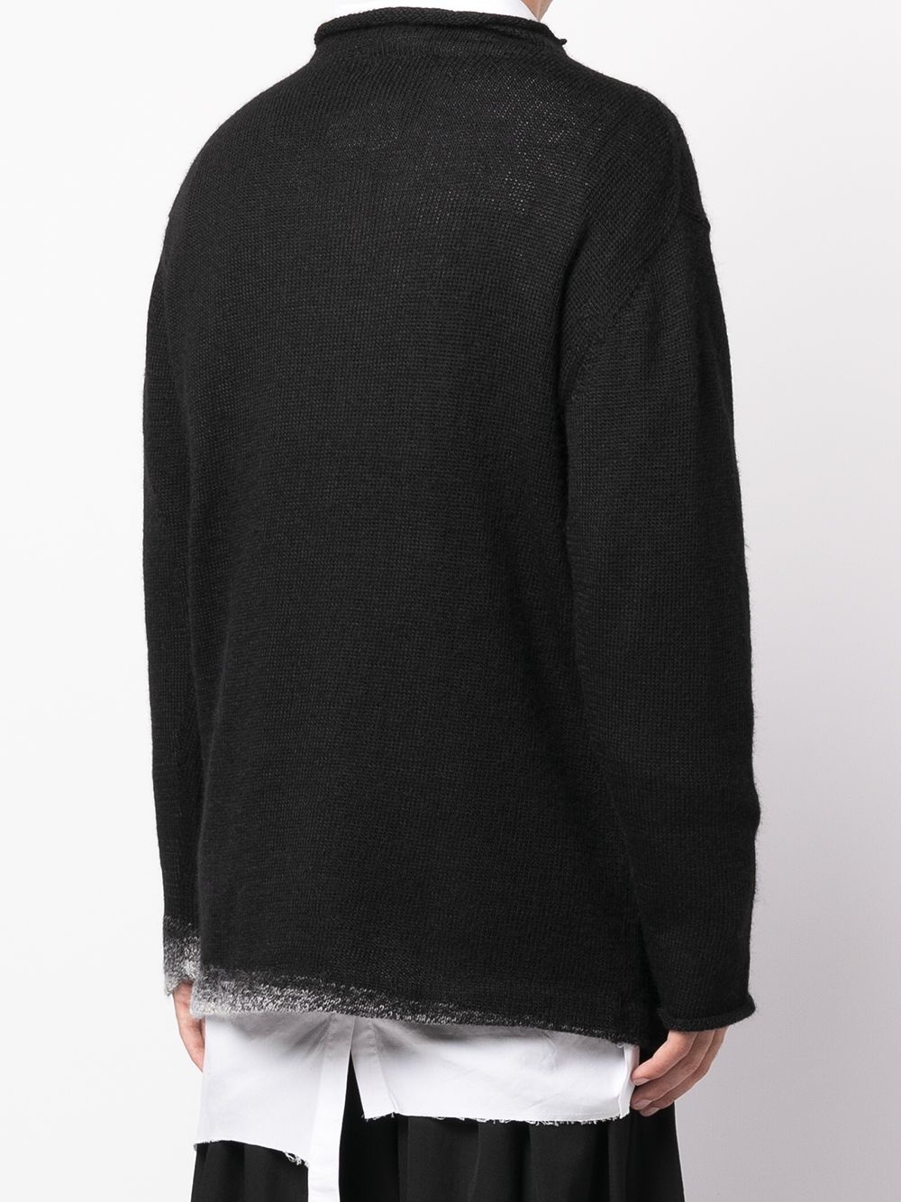 contrasting-cuffs wool jumper - 4