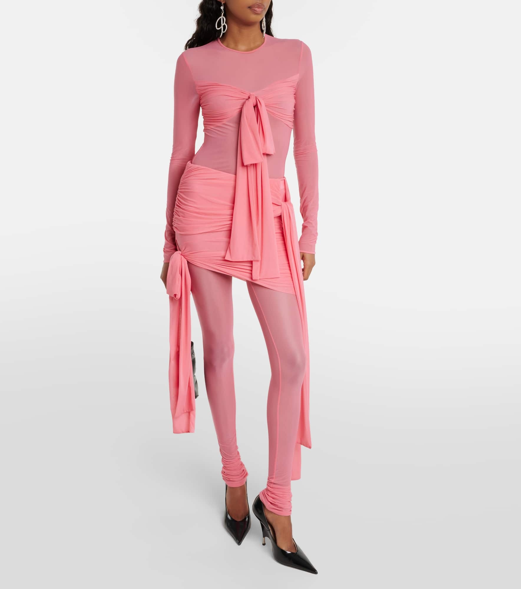 Ruched jersey mini skirt - 2