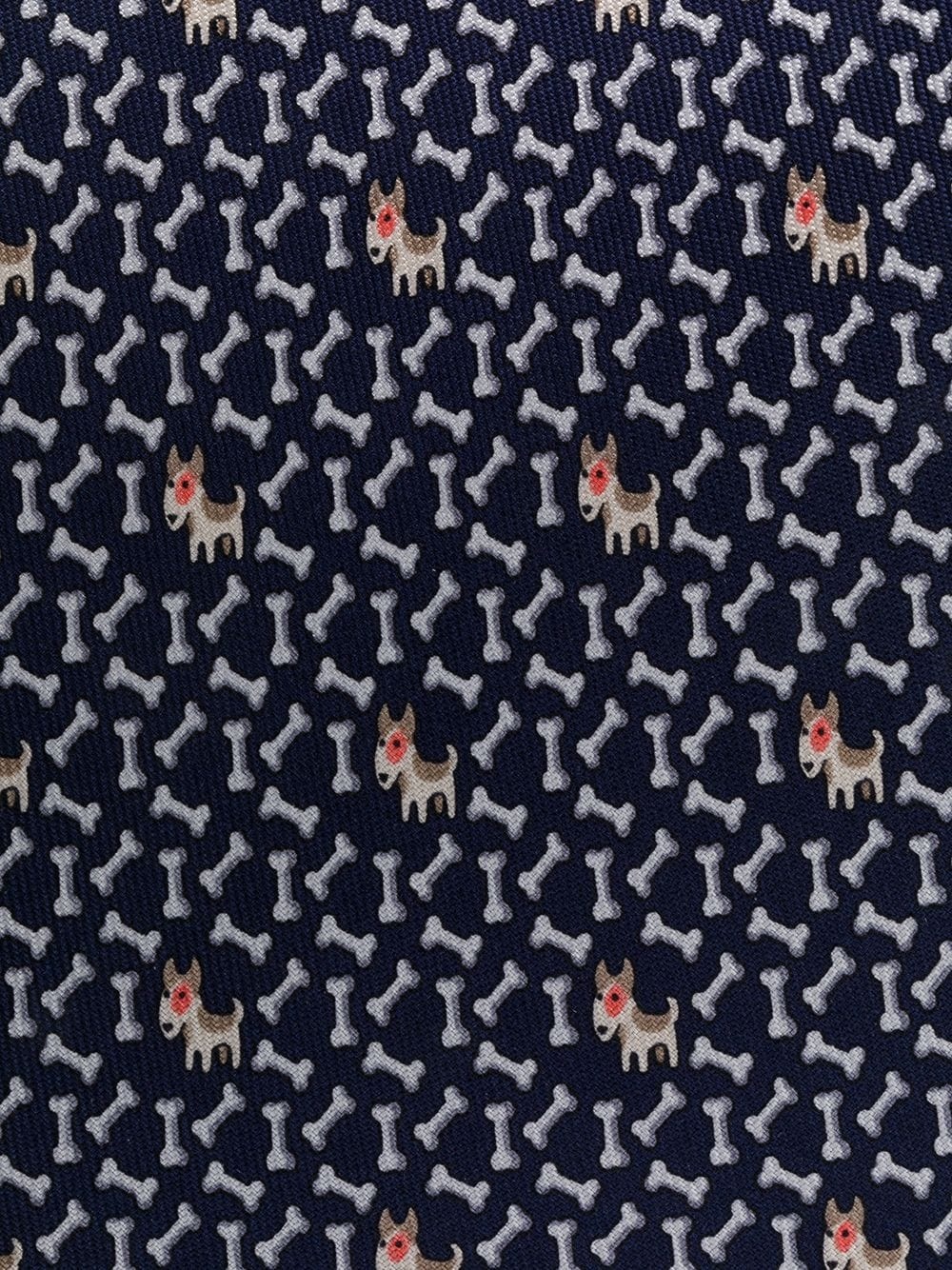 dog and bone print necktie - 2