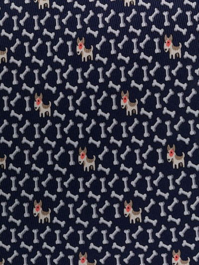 Salvatore Ferragamo dog and bone print necktie outlook