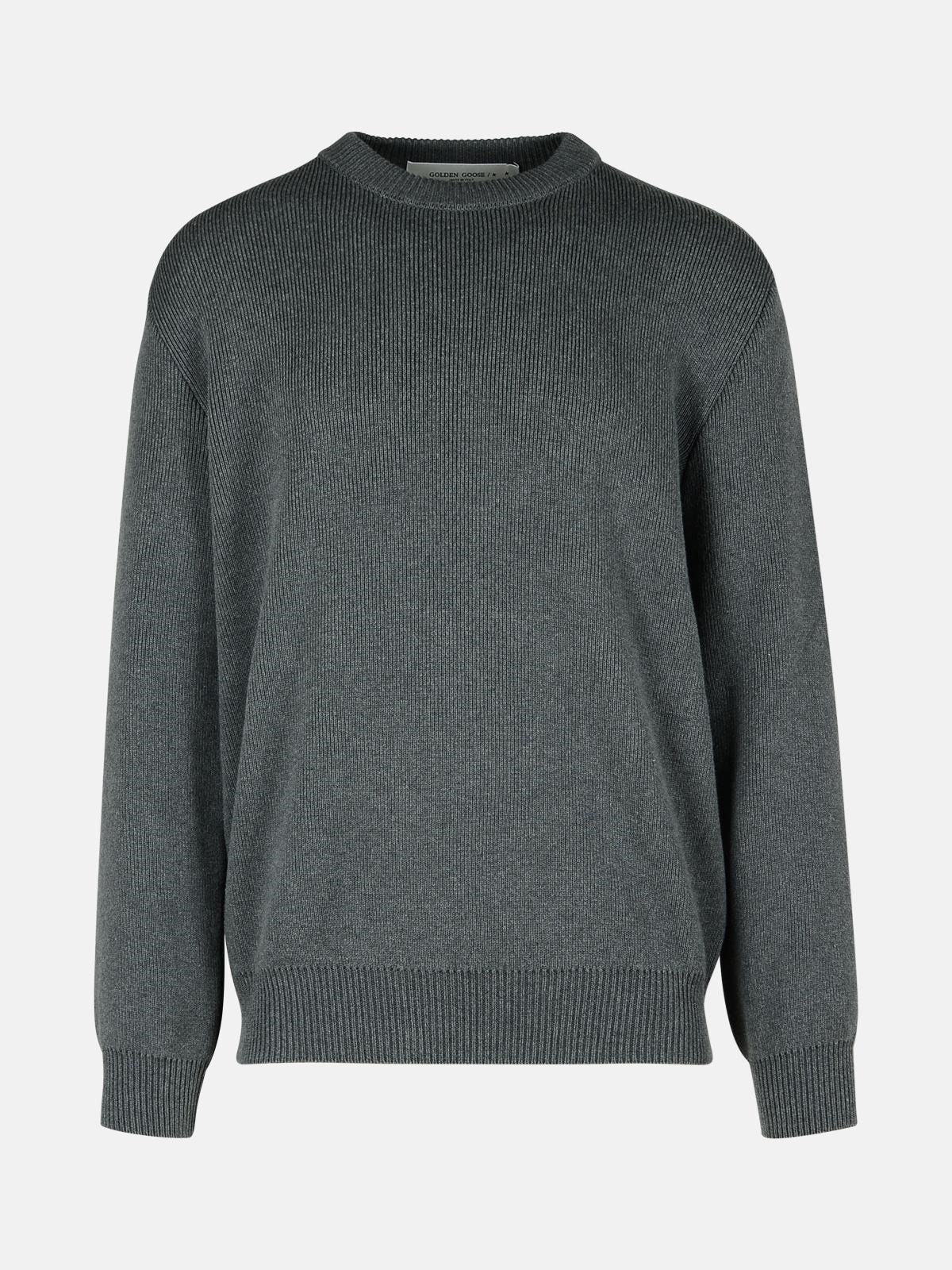 GRAY COTTON SWEATER - 1