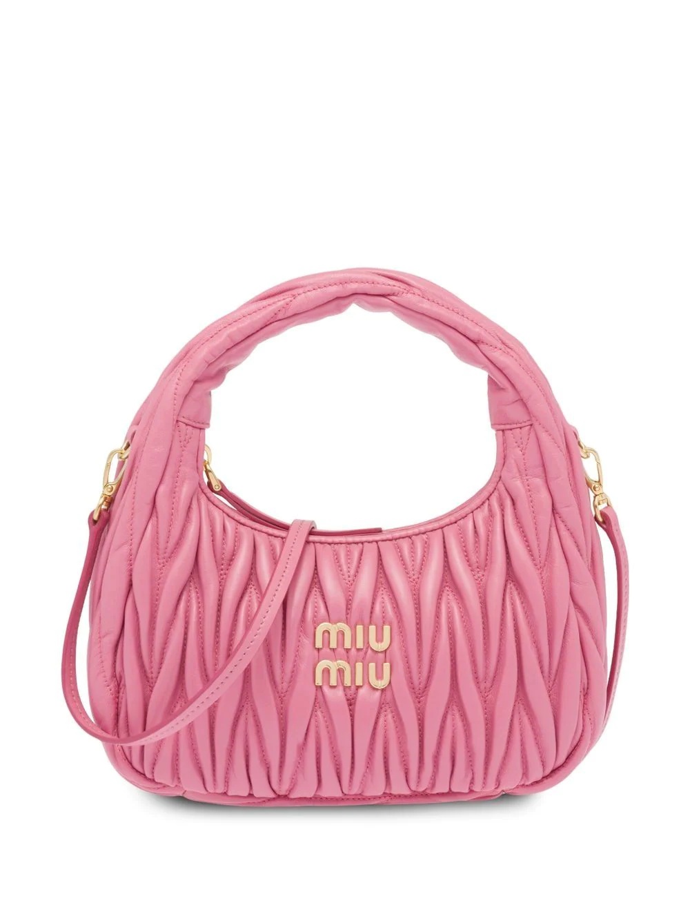 Miu Wander matelassé  mini hobo bag - 1