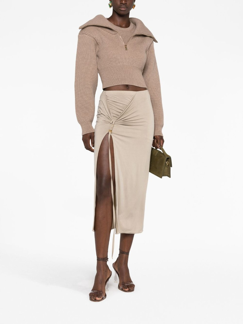 JACQUEMUS La jupe pareo Croissant midi skirt outlook