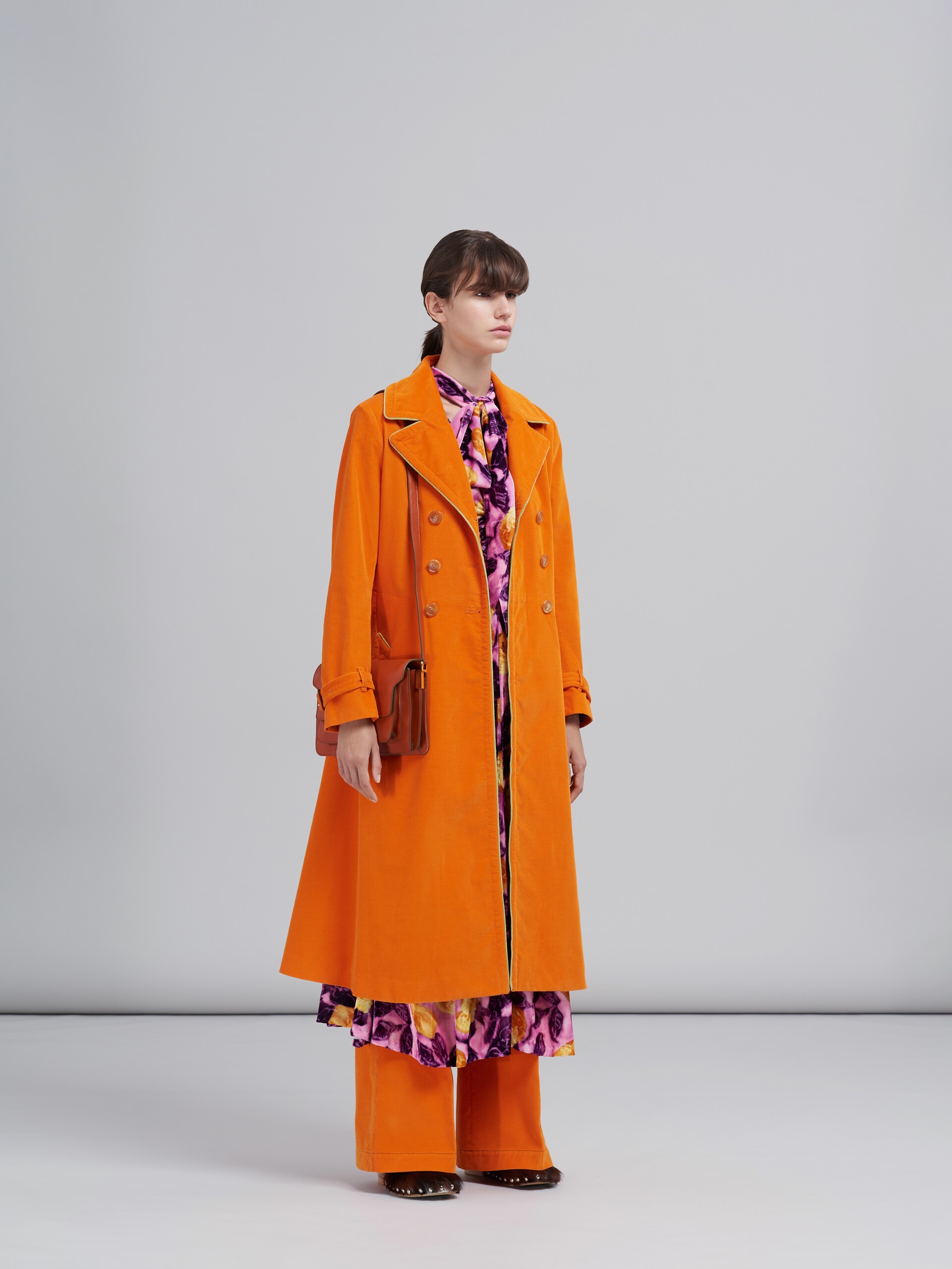 MORNING BLOSSOM PRINT FLUID VELVET DRESS - 6