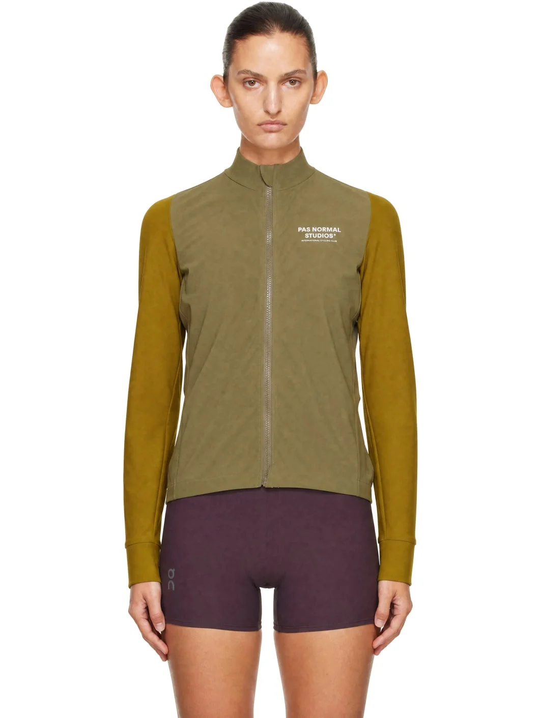Khaki Mechanism Long Sleeve Cycling Jersey - 1