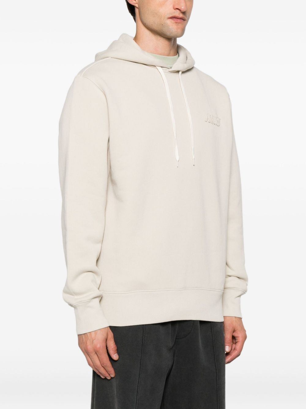 embroidered-logo hoodie - 3