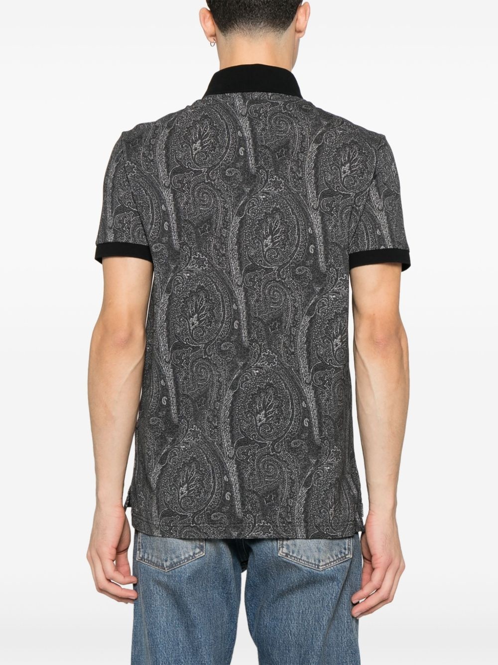 paisley-print polo shirt - 3