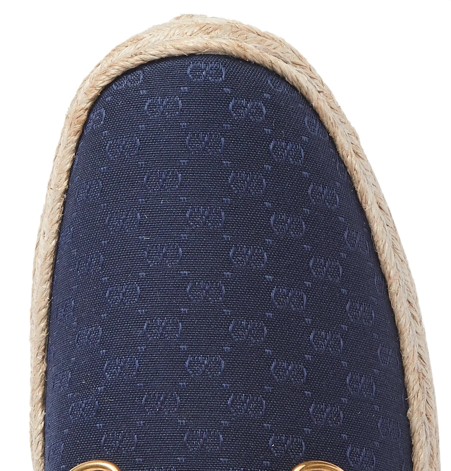 Horsebit Leather-Trimmed Logo-Jacquard Canvas Espadrilles - 7