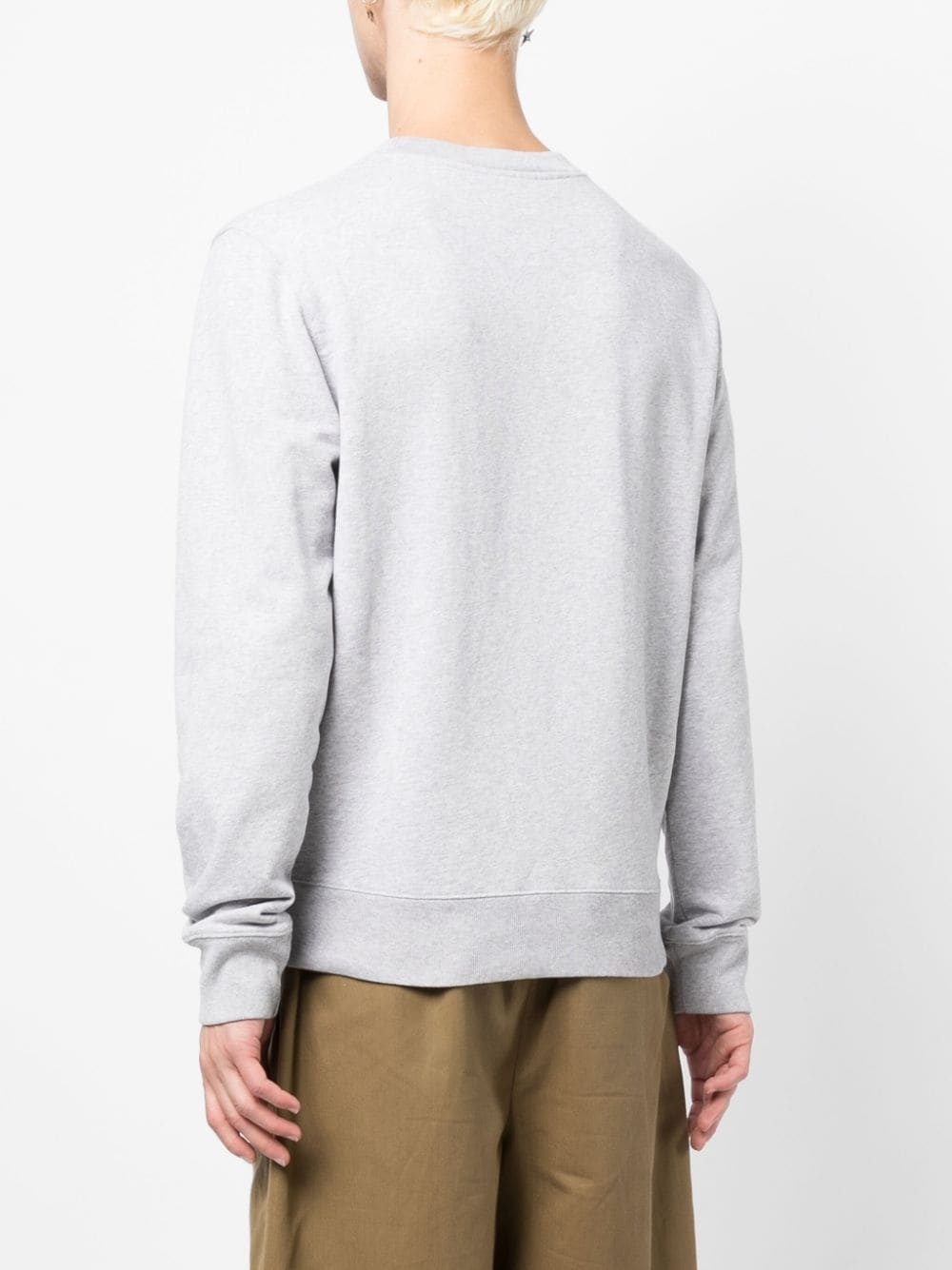 logo-embroidered cotton sweatshirt - 4