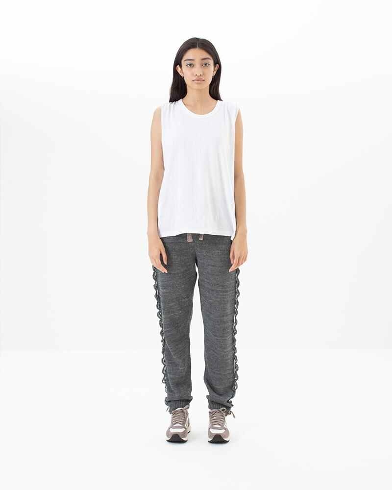 JAMA KNIT PANTS W GREY - 2