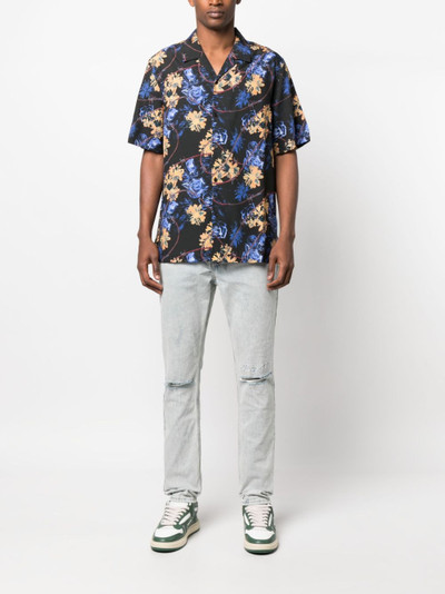 Ksubi Cuban-collar floral-print shirt outlook