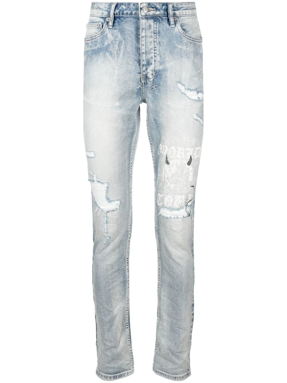 ripped-detail denim jeans - 1