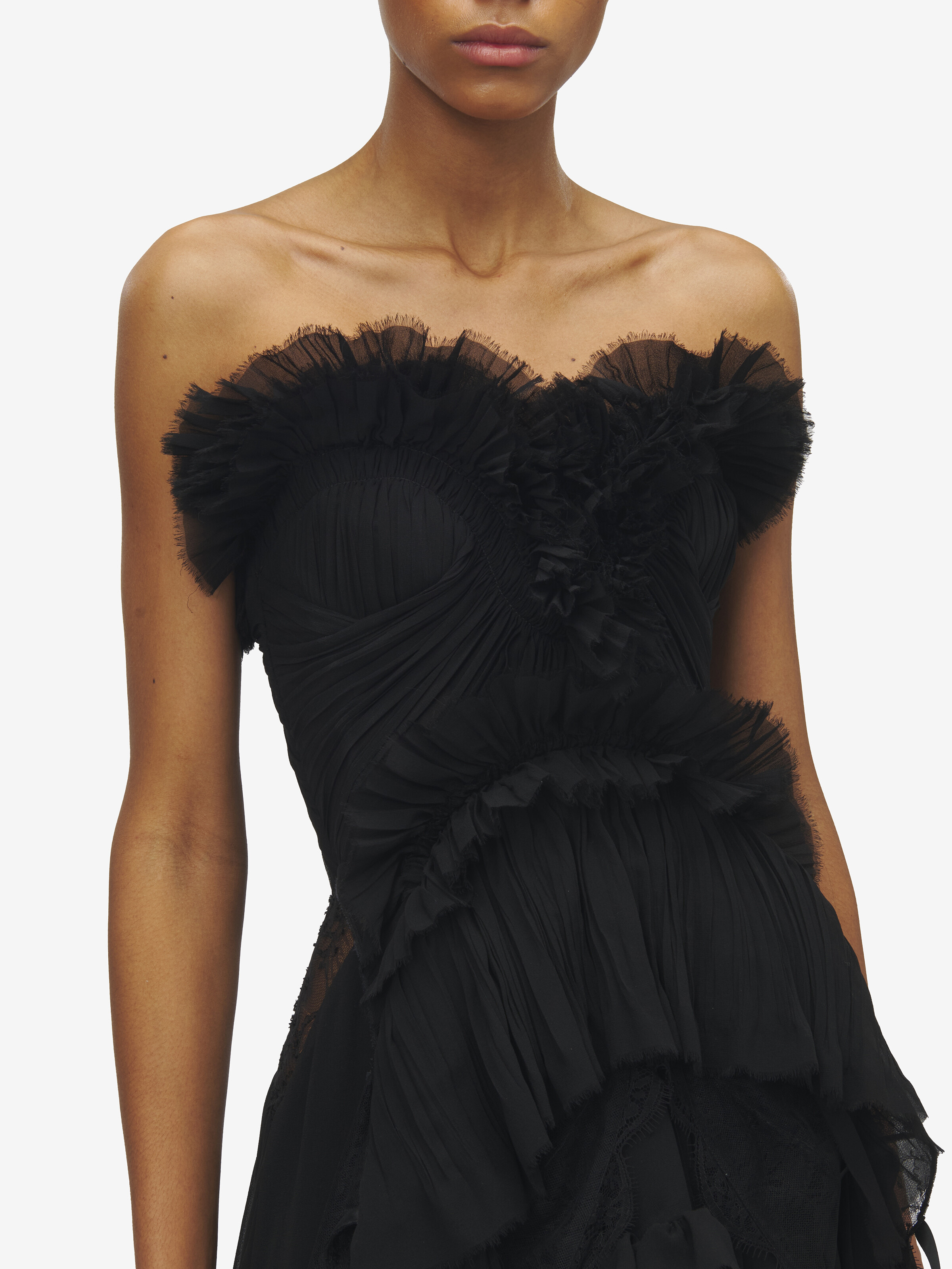 Ruffled Evening Dress - 5