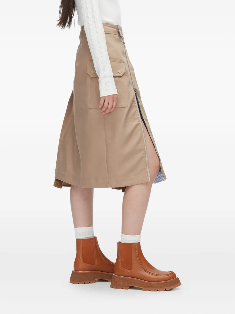 Pleated Zip Utility Skirt 3