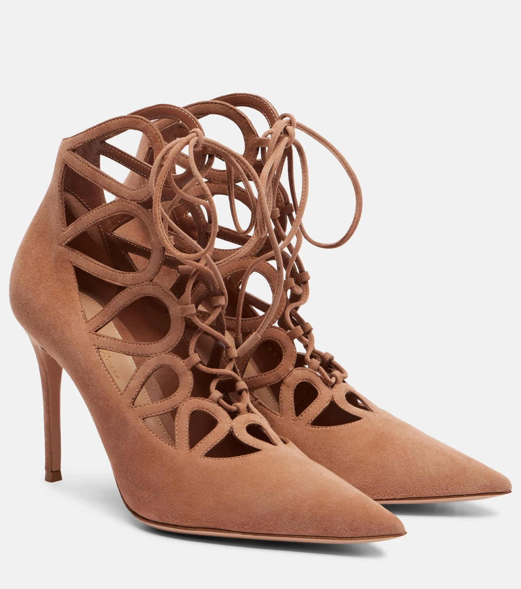 Pointy 95 suede pumps - 1
