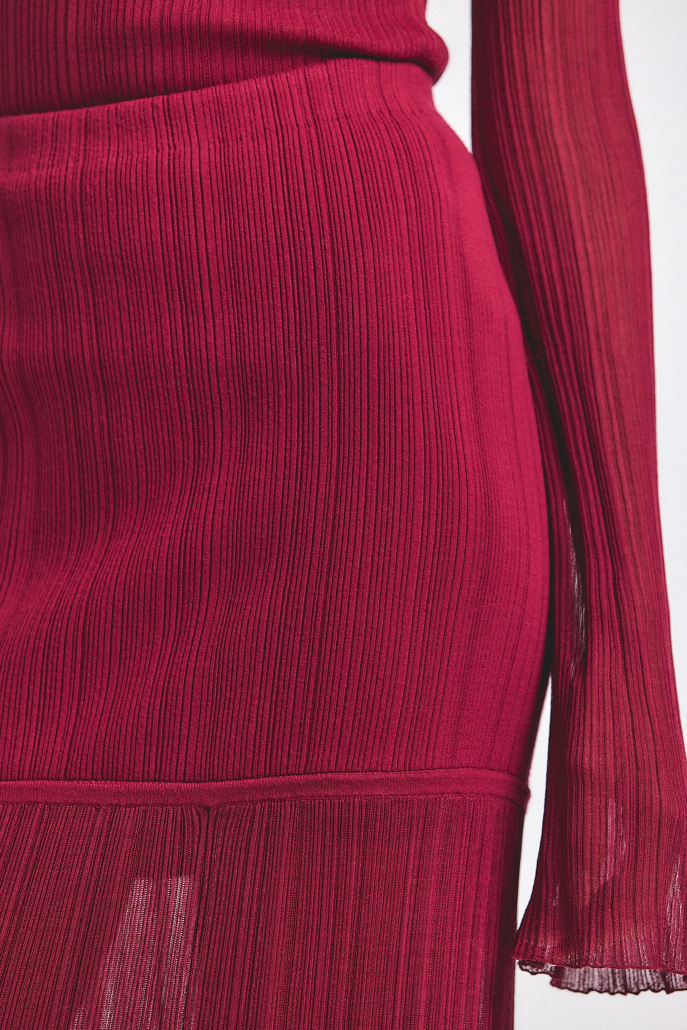 ROMINA SHEER KNIT LAYERED SKIRT - 3