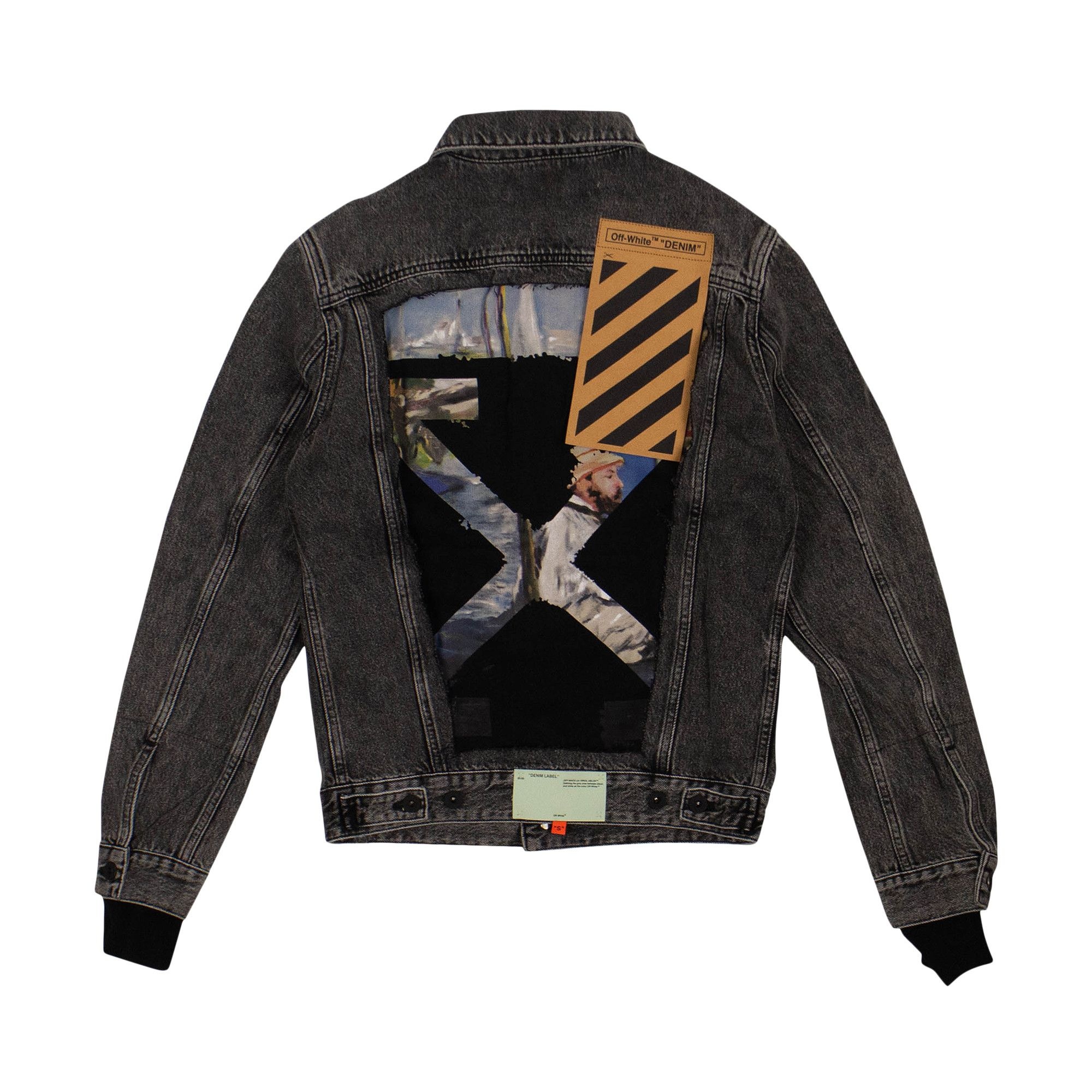 Off-White Denim Distressed Jacket 'Black' - 2